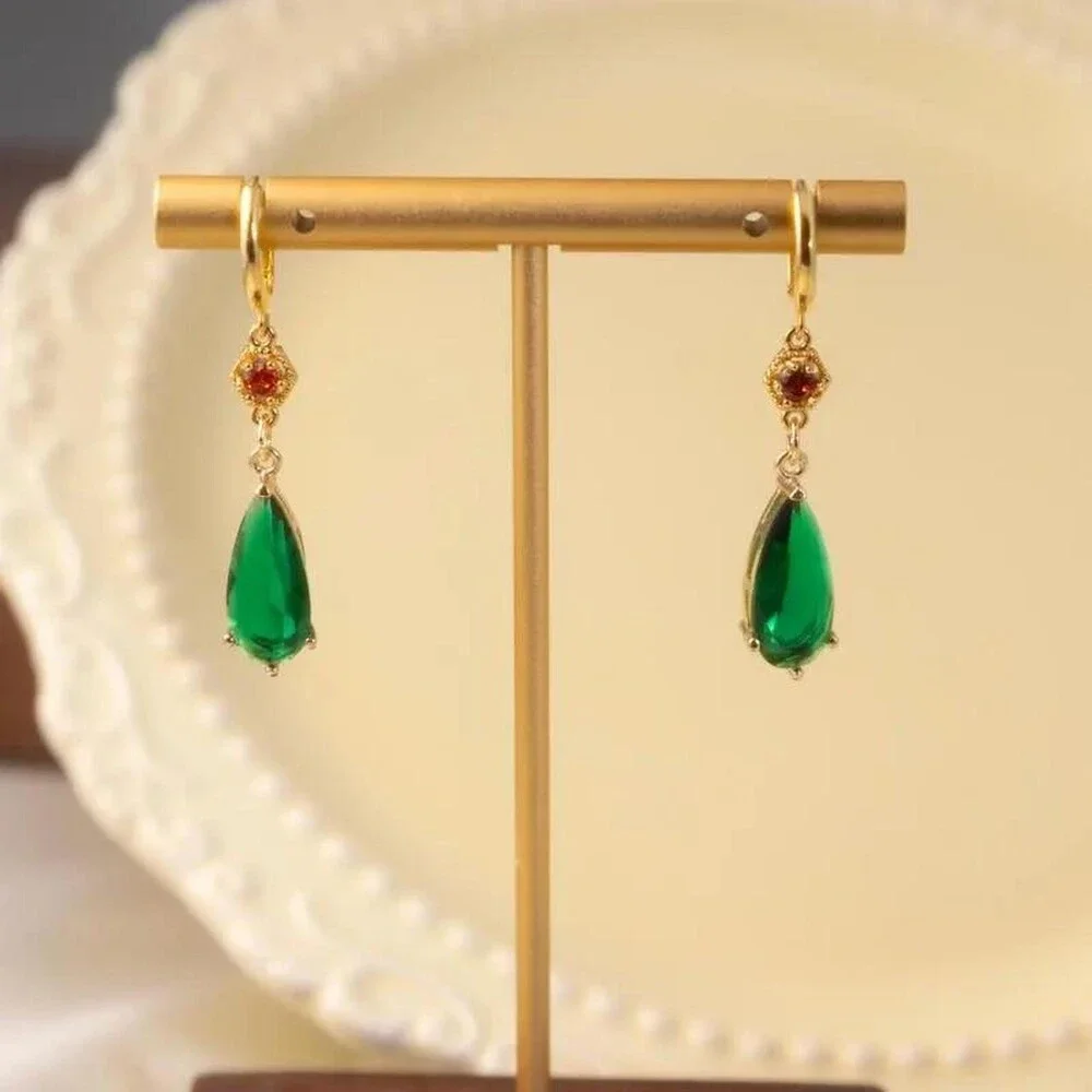 S 925 Howls Earringscrystal Teardrop Earrings Eb 53 - Picture 4 of 8